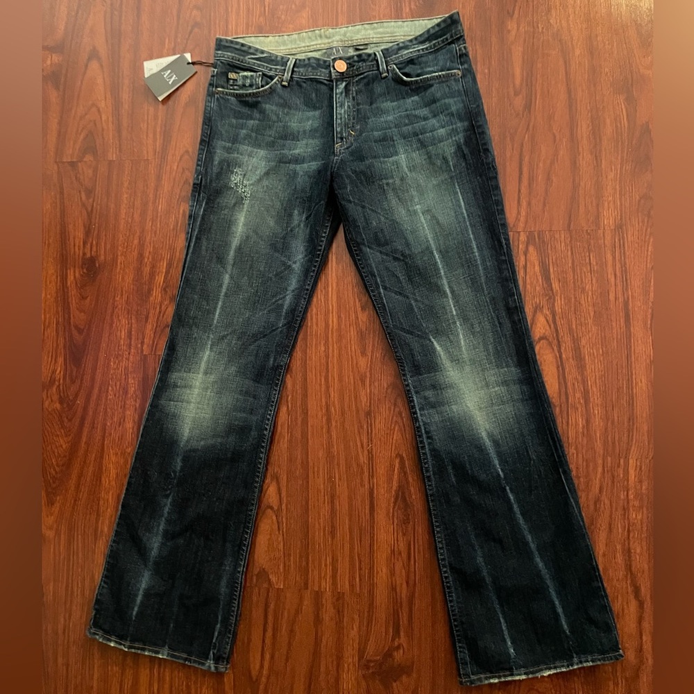 Women’s sz 12 Armani Exchange distressed jeans NEW NWT